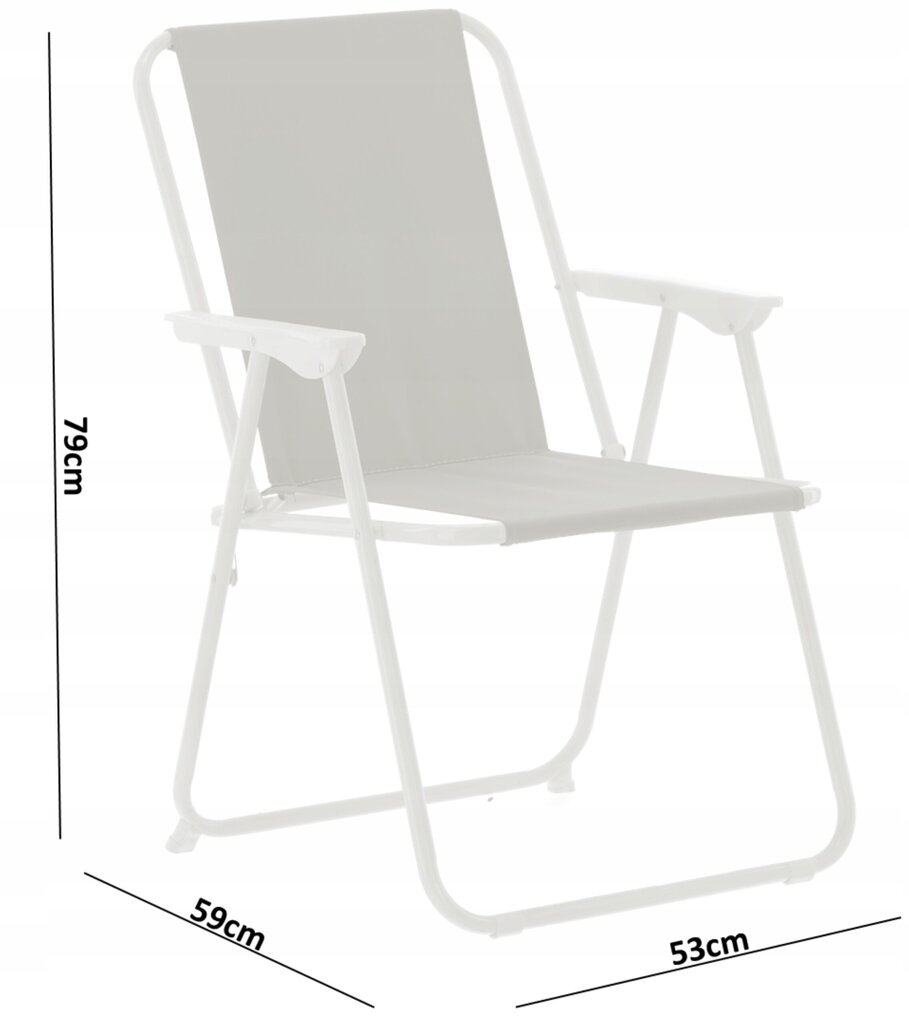 Saliekams dārza krēsls LEZ9948, 53x59x76 cm, melns cena un informācija | Dārza krēsli | 220.lv