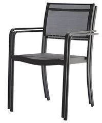 Dārza krēsls Gardenline ANH6128, melns цена и информация | Садовые стулья, кресла, пуфы | 220.lv
