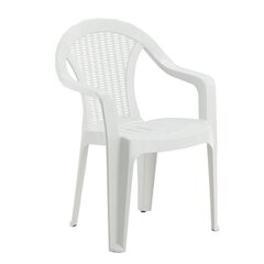Dārza krēsls 56x42x78 cm, balts цена и информация | Садовые стулья, кресла, пуфы | 220.lv