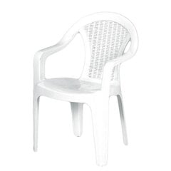Dārza krēsls 56x42x78 cm, balts цена и информация | Садовые стулья, кресла, пуфы | 220.lv