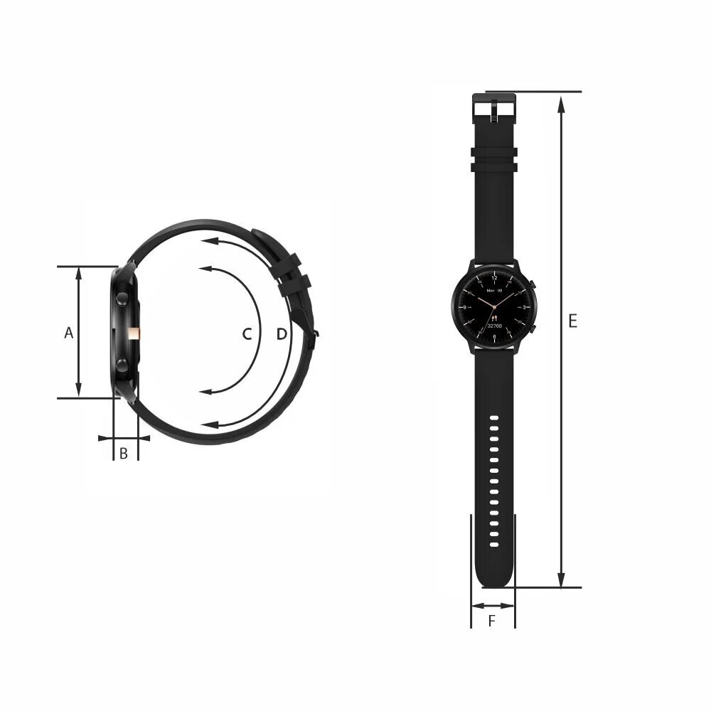 Manta Kelly SWU301BK Black cena un informācija | Viedpulksteņi (smartwatch) | 220.lv