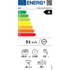 Стиральная машина Aeg LFR6114O2B Белый 10 kg 1400 rpm 60 cm цена и информация | Стиральные машины | 220.lv