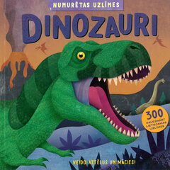 Dinozauri. Veido attēlus un mācies. 300 daudzkārt lietojamas uzlīmes cena un informācija | Krāsojamās grāmatas | 220.lv