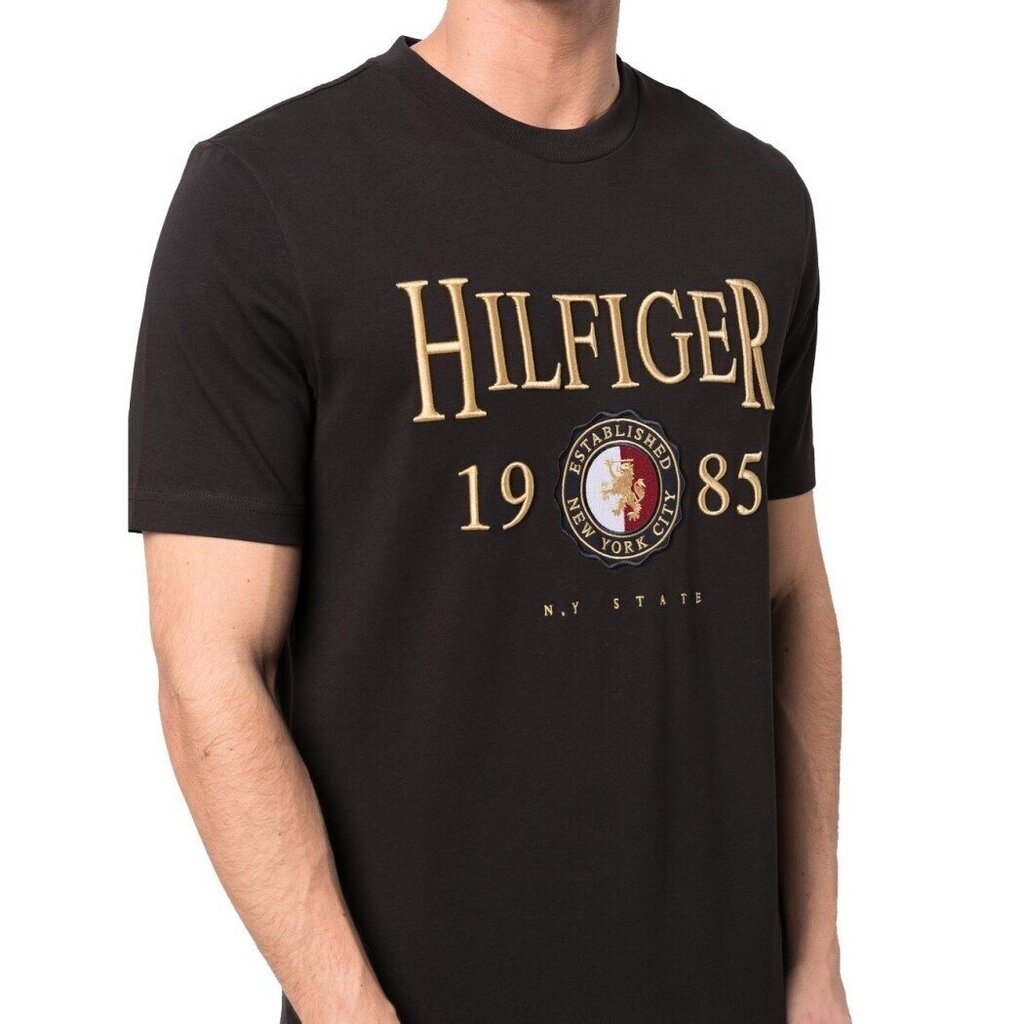 Tommy Hilfiger T-krekls vīriešiem 8720116200690, melns cena un informācija | Vīriešu T-krekli | 220.lv
