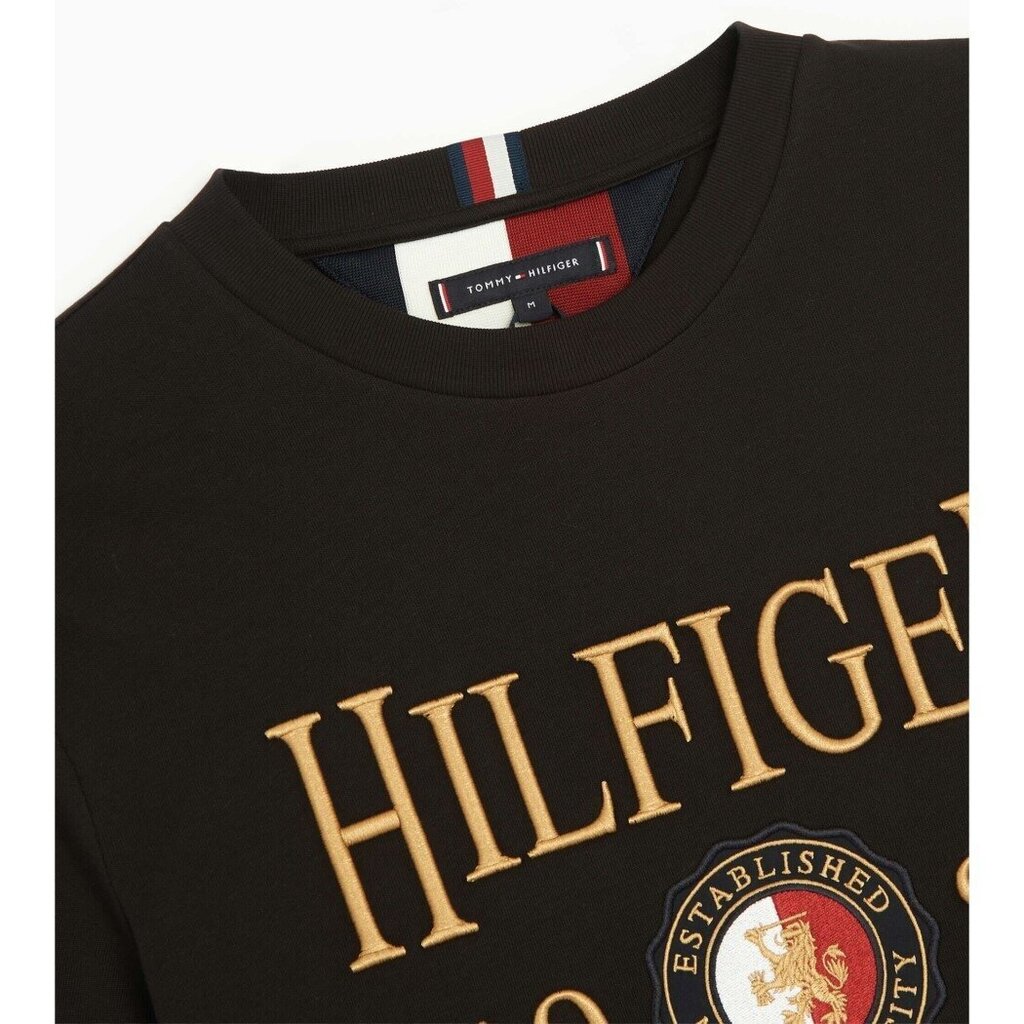 Tommy Hilfiger T-krekls vīriešiem 8720116200690, melns cena un informācija | Vīriešu T-krekli | 220.lv