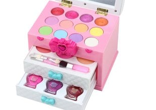 Skaistumkopšanas piederumu komplekts koferī Lean Toys, rozā cena un informācija | Rotaļlietas meitenēm | 220.lv