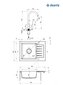 Deante granīta virtuves izlietne Deante Zorba ar jaucējkrānu ZQZAN11A, Nero cena un informācija | Virtuves izlietnes | 220.lv