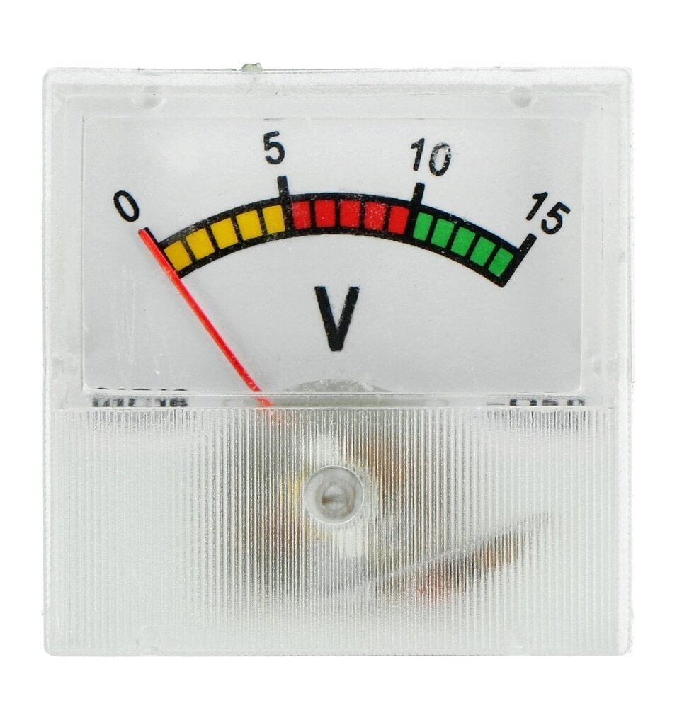 Analogais voltmetrs - panelis 91C16 mini, 15V DC cena un informācija | Auto 12V el. piederumi | 220.lv