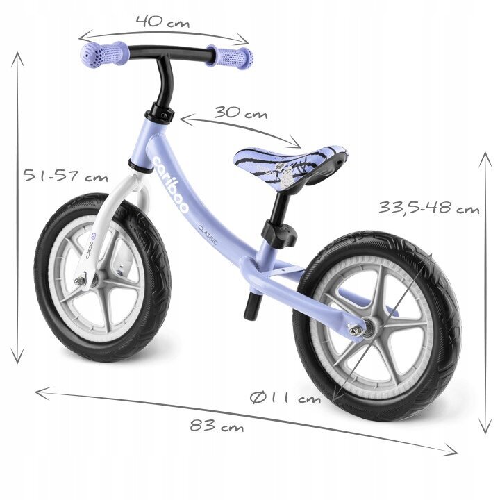 Līdzsvara velosipēds Cariboo Classic, violets cena un informācija | Balansa velosipēdi | 220.lv