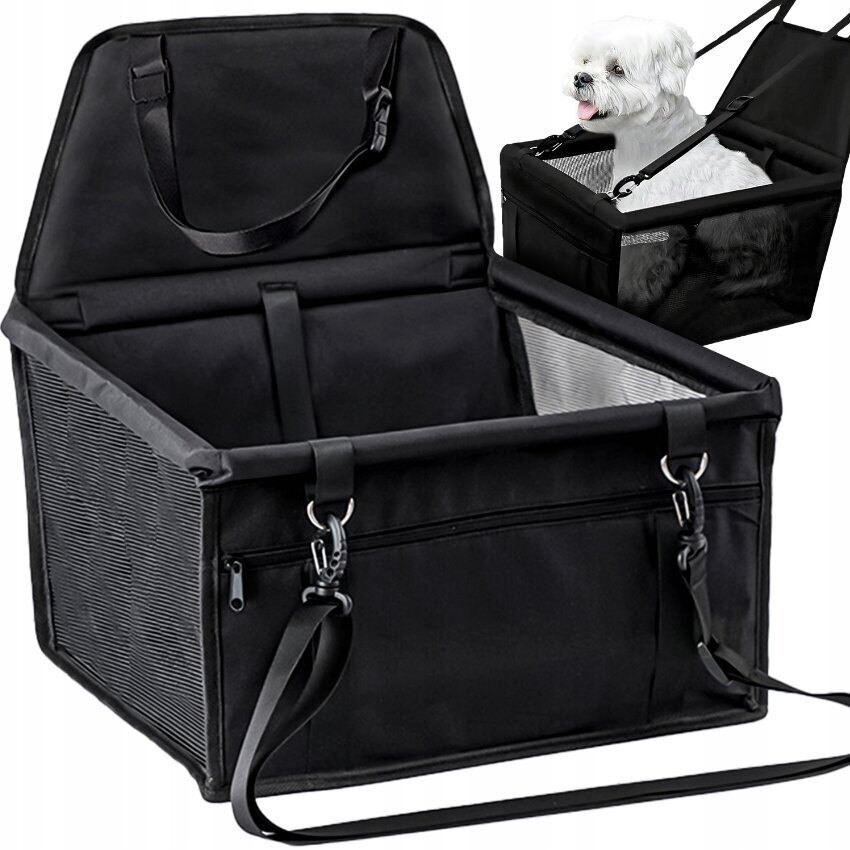 Autotransporta krēsls suņiem vai kaķiem, 40x34 cm cena un informācija | Transportēšanas būri, somas | 220.lv