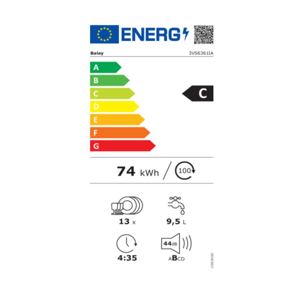 Trauku mazgājamā mašīna Balay 3VS6361IA 60 cm цена и информация | Trauku mazgājamās mašīnas | 220.lv