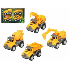 Mini kravas automašīnu komplekts Bigbuy Fun, dzeltens cena un informācija | Rotaļlietas zēniem | 220.lv
