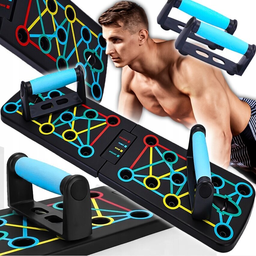 Funkcionālais push-up dēlis 16-in-1 цена и информация | Spēka trenažieri | 220.lv