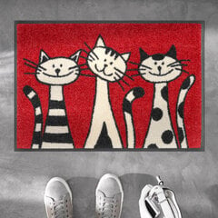 Kleen-Tex придверный коврик Three Cats 50х75 см цена и информация | Придверные коврики | 220.lv