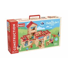 Koka konstruktors Jeujura The Wooden Castle Fort Playset, 300 gab. cena un informācija | Rotaļlietas zēniem | 220.lv