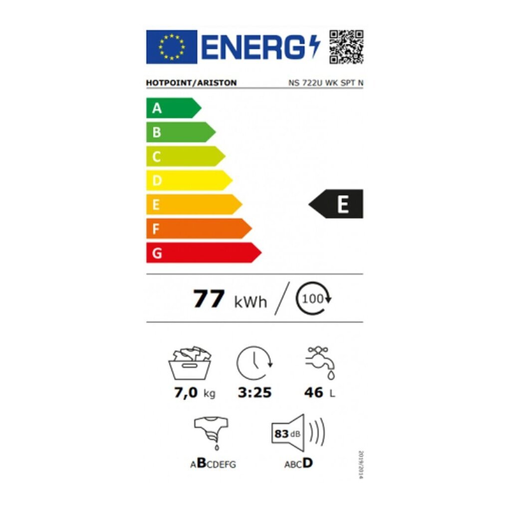 Veļas mašīna Hotpoint-Ariston NS722UWKSPTN 7 kg cena un informācija | Veļas mašīnas | 220.lv