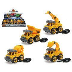 Rotaļu kravas automašīna Bigbuy Fun DIY Assembly, dzeltena cena un informācija | Rotaļlietas zēniem | 220.lv