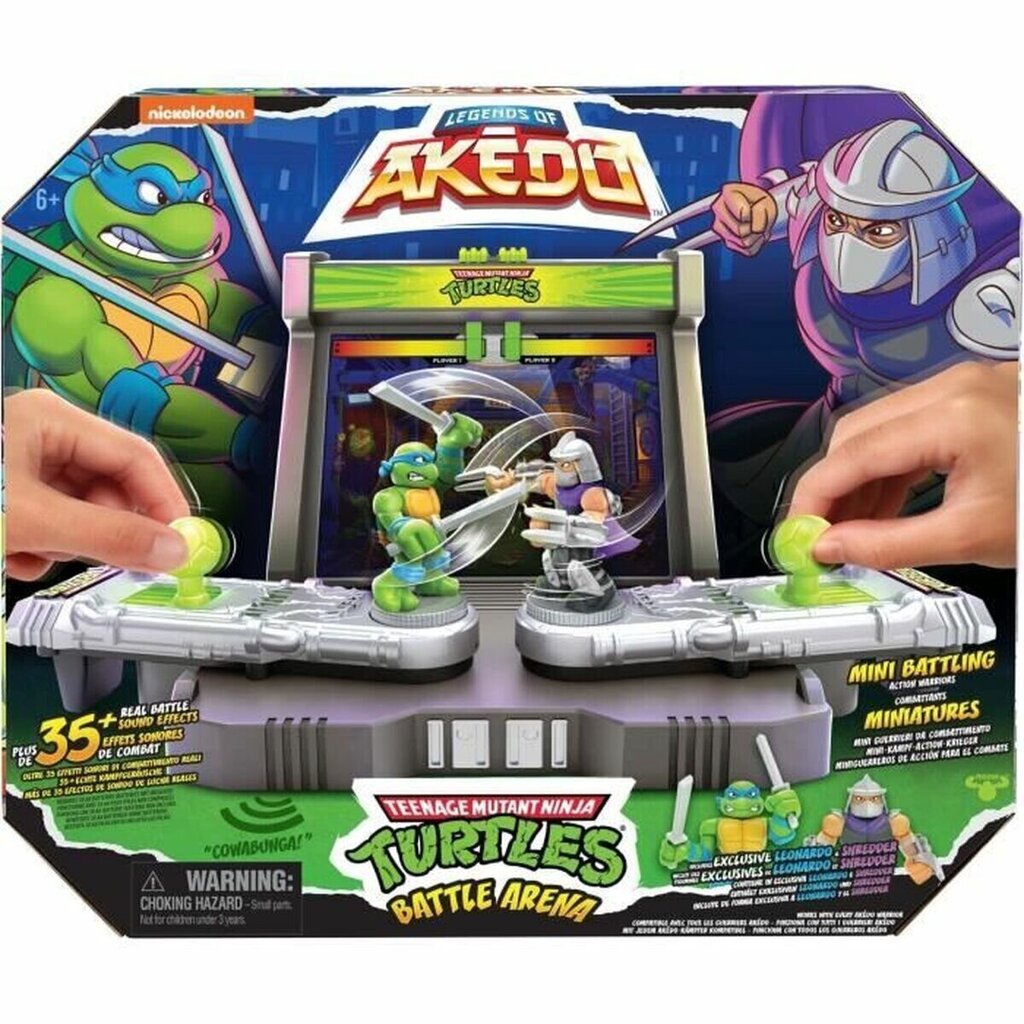 Kaujas stadions Teenage Mutant Ninja Turtles Legends of Akedo: Leonardo vs Shredder cena un informācija | Rotaļlietas zēniem | 220.lv