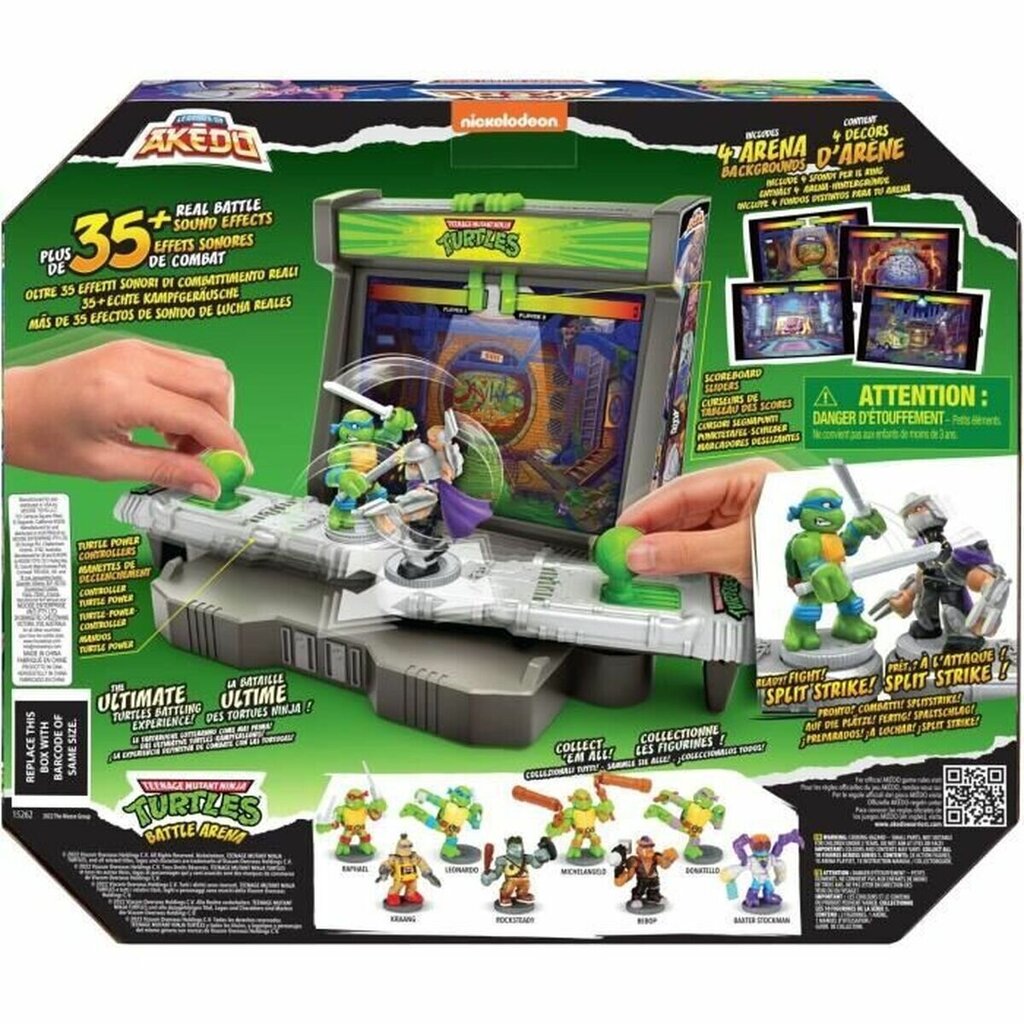 Kaujas stadions Teenage Mutant Ninja Turtles Legends of Akedo: Leonardo vs Shredder cena un informācija | Rotaļlietas zēniem | 220.lv