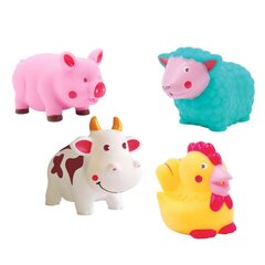 Vannas rotaļlietu komplekts Ludi Lauku dzīvnieki, 4 gab. cena un informācija | Rotaļlietas zīdaiņiem | 220.lv