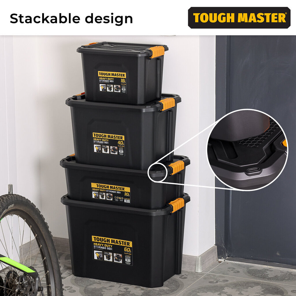 Uzglabāšanas kaste Tough Master® TM-UPT-4030, 30L cena un informācija | Instrumentu kastes | 220.lv