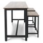 Bāra galda komplekts ar 2 krēsliem, brūns /melns cena un informācija | Virtuves galdi, ēdamgaldi | 220.lv
