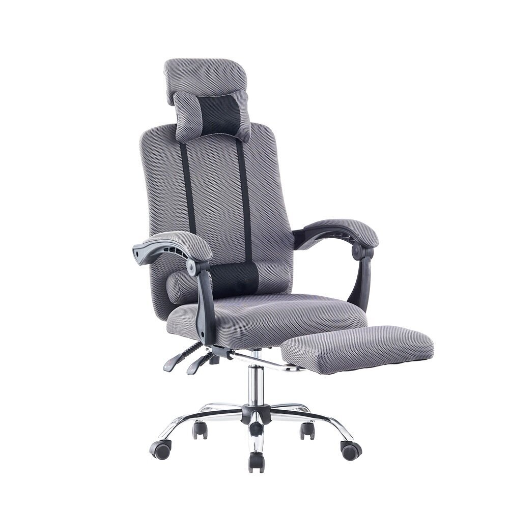 Biroja krēsls Miko ar kāju balstu pelēks cena un informācija | Biroja krēsli | 220.lv