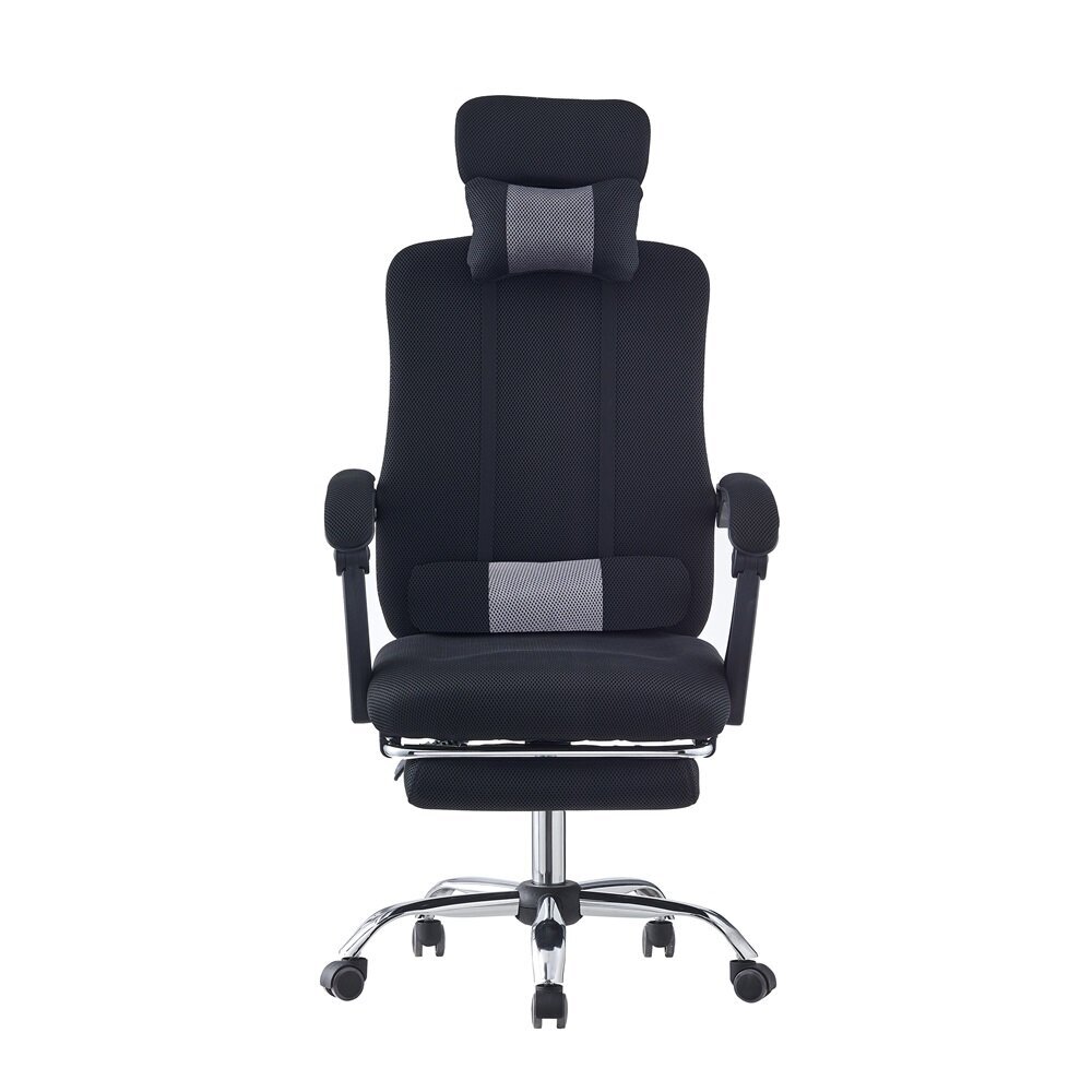 Biroja krēsls Miko ar kāju balstu melns cena un informācija | Biroja krēsli | 220.lv