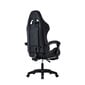 Spēļu krēsls Draco melns ar kāju balstu cena un informācija | Biroja krēsli | 220.lv