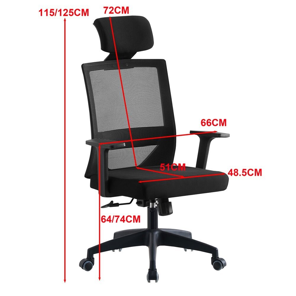 Biroja krēsls ErgoPlus ar galvas balstu цена и информация | Biroja krēsli | 220.lv