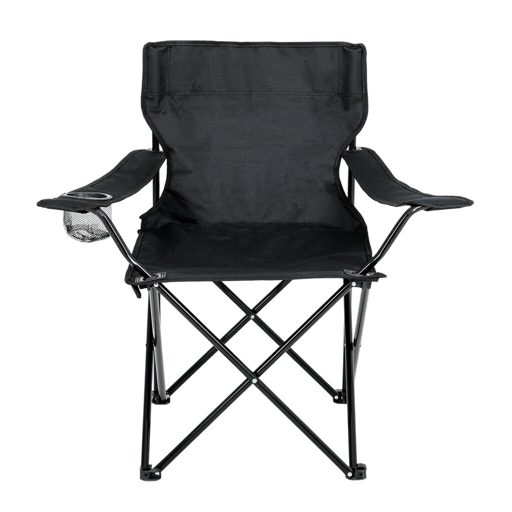 Kempinga krēsli Anter, 2 gab., melni, 80x49x49 cm cena un informācija |  Tūrisma mēbeles | 220.lv