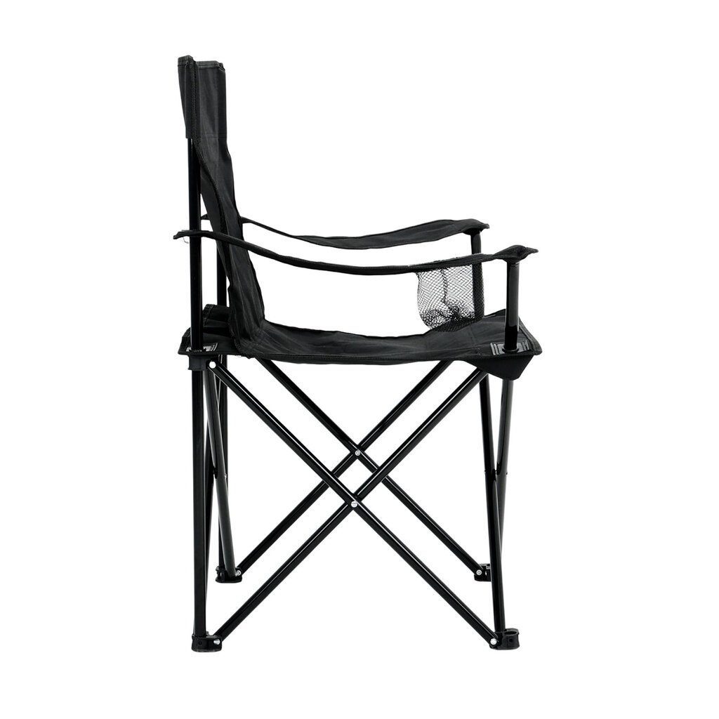 Kempinga krēsli Anter, 2 gab., melni, 80x49x49 cm cena un informācija |  Tūrisma mēbeles | 220.lv