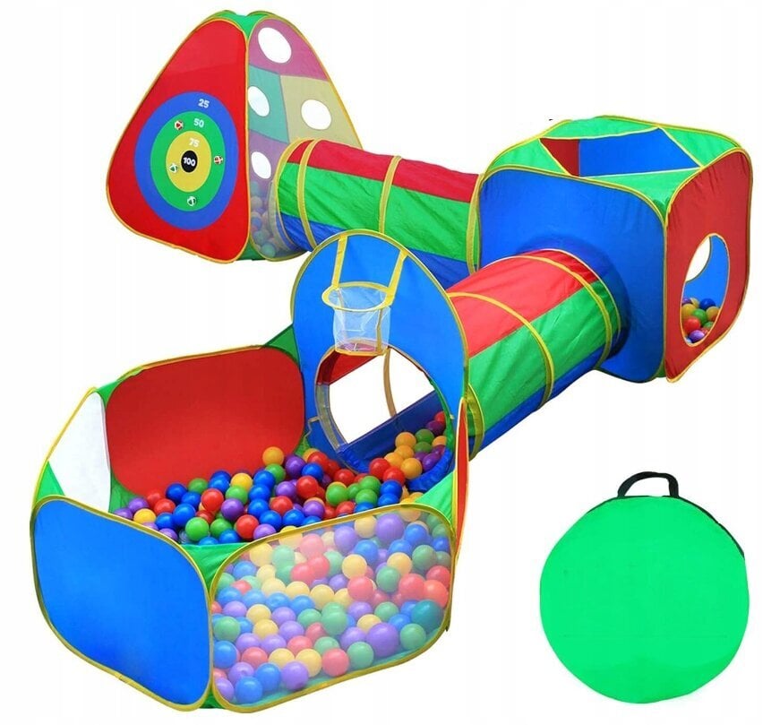 Tuneļtelts bērniem Handlotēka, dažādu krāsu, 135cm x 105cm x 105cm цена и информация | Bērnu rotaļu laukumi, mājiņas | 220.lv