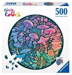 Puzle Ravensburger Circle of Colours - Mushrooms, 500 d. cena un informācija | Puzles, 3D puzles | 220.lv