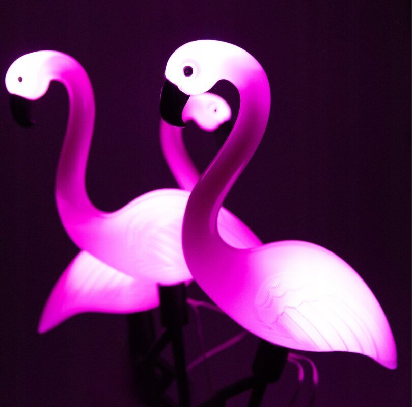 Lampa Flamingo ar saules baterijām Vergionic, rozā, 3 gab. cena un informācija | Āra apgaismojums | 220.lv