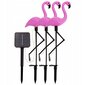 Lampa Flamingo ar saules baterijām Vergionic, rozā, 3 gab. cena un informācija | Āra apgaismojums | 220.lv