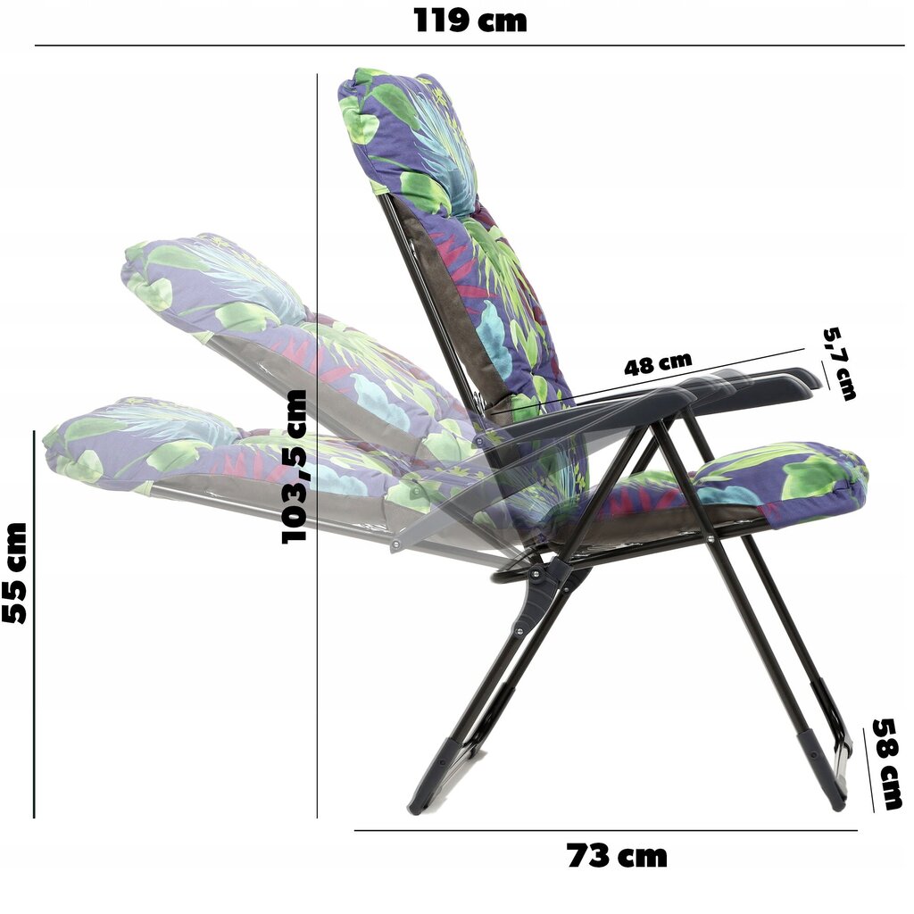 Saliekamais dārza krēsls Kadax Alicante Granatt, dažādu krāsu цена и информация | Dārza krēsli | 220.lv