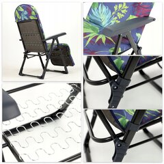 Saliekamais dārza krēsls-zvilnis Kadax Soller Plus Granat, dažādu krāsu cena un informācija | Dārza krēsli | 220.lv