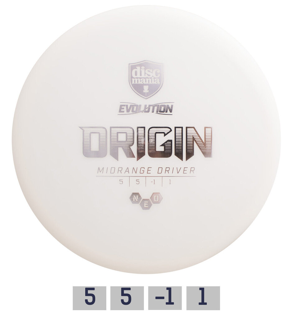 Disku golfa disks Midrange Driver Neo Origin Evolution, balts cena un informācija | Disku golfs | 220.lv