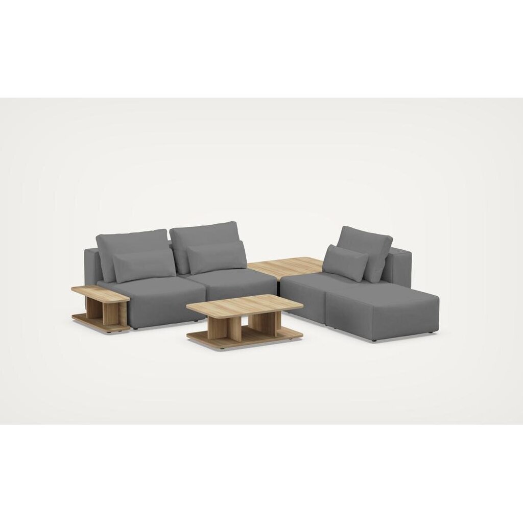 Riposo ottimo 3 vietīgs stūra dīvāns ar galdiņu komplektu un pufu цена и информация | Stūra dīvāni | 220.lv