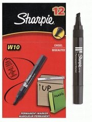 Маркеры Sharpie W10, черные, 12 шт. цена и информация | Канцелярия | 220.lv