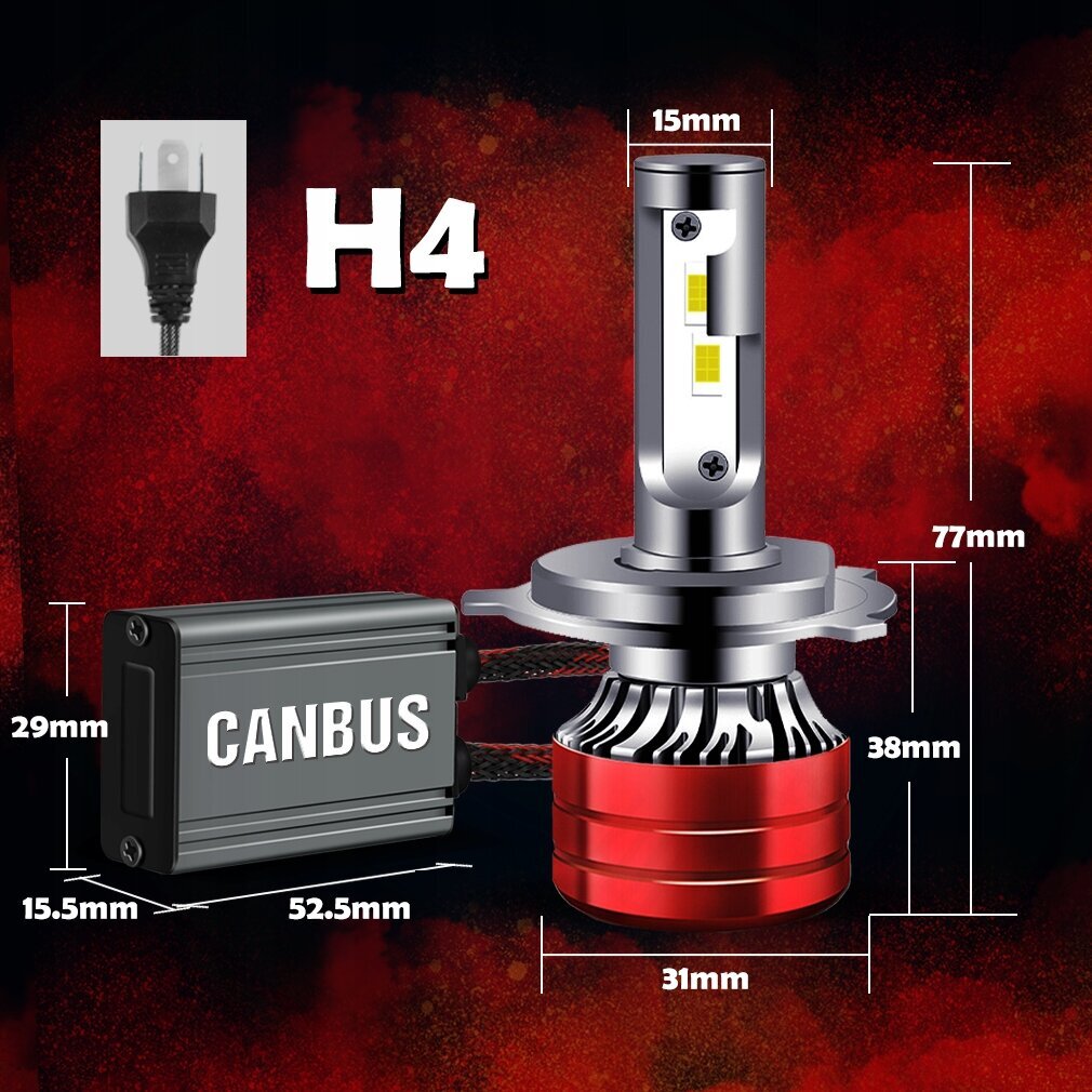 Spuldzes H4 Led Xstorm 120W 22000Lm cena un informācija | Auto spuldzes | 220.lv