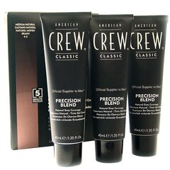 Краска для волос American Crew Precision Blend Medium 4-5, для мужчин, 3 x 40 мл цена и информация | Краска для волос | 220.lv