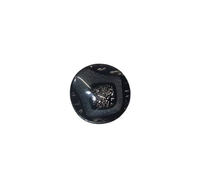 Plastmasas melna poga, apaļa ar spīdumiem 13 mm cena un informācija | Šūšanas piederumi | 220.lv