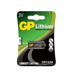 GP Battery CR123A, 10 шт цена и информация | Батарейки | 220.lv