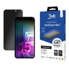 Apple iPhone 15 - 3mk HardGlass Max Privacy™ screen protector cena un informācija | Ekrāna aizsargstikli | 220.lv