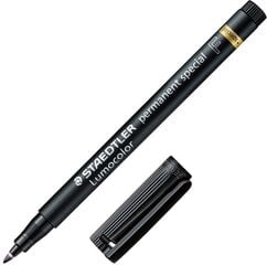 Перманентная ручка Staedtler Lumocolor, черная цена и информация | Письменные принадлежности | 220.lv