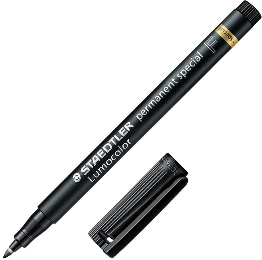 Permanentā pildspalva Staedtler Lumocolor, melna цена и информация | Rakstāmpiederumi | 220.lv