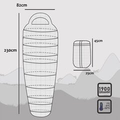 Спальный мешок 230 см, водонепроницаемый, синий. цена и информация | Спальные мешки | 220.lv