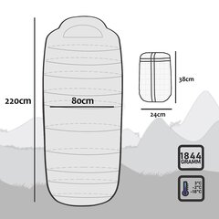 Спальный мешок 220 см, водонепроницаемый, красный цена и информация | Спальные мешки | 220.lv